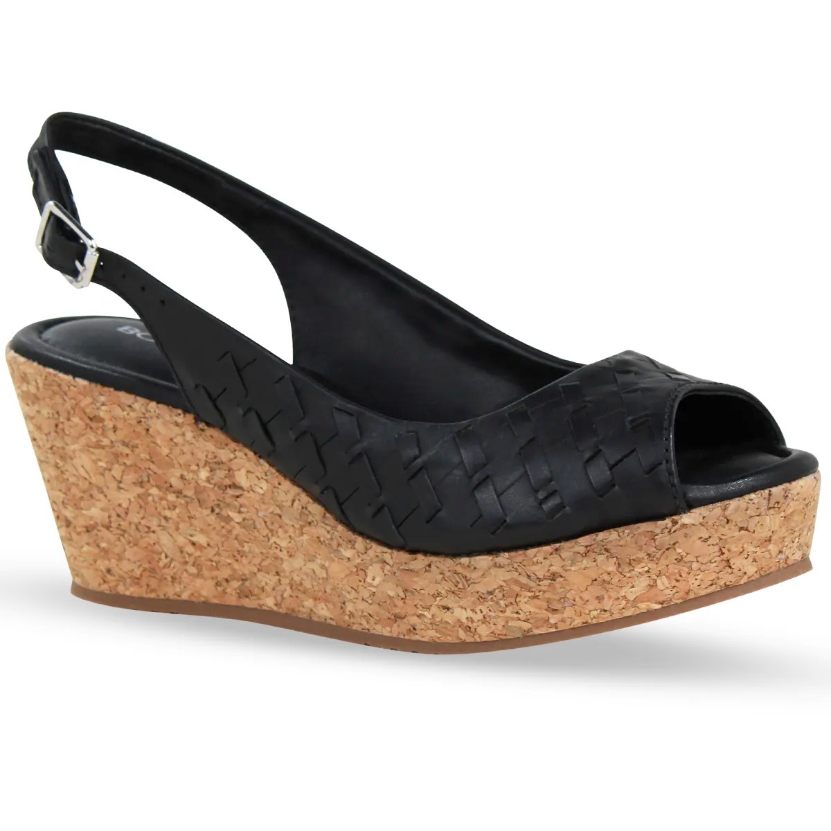 Bottero Sandália Anabela Couro Feminina Casual Elegante Orig